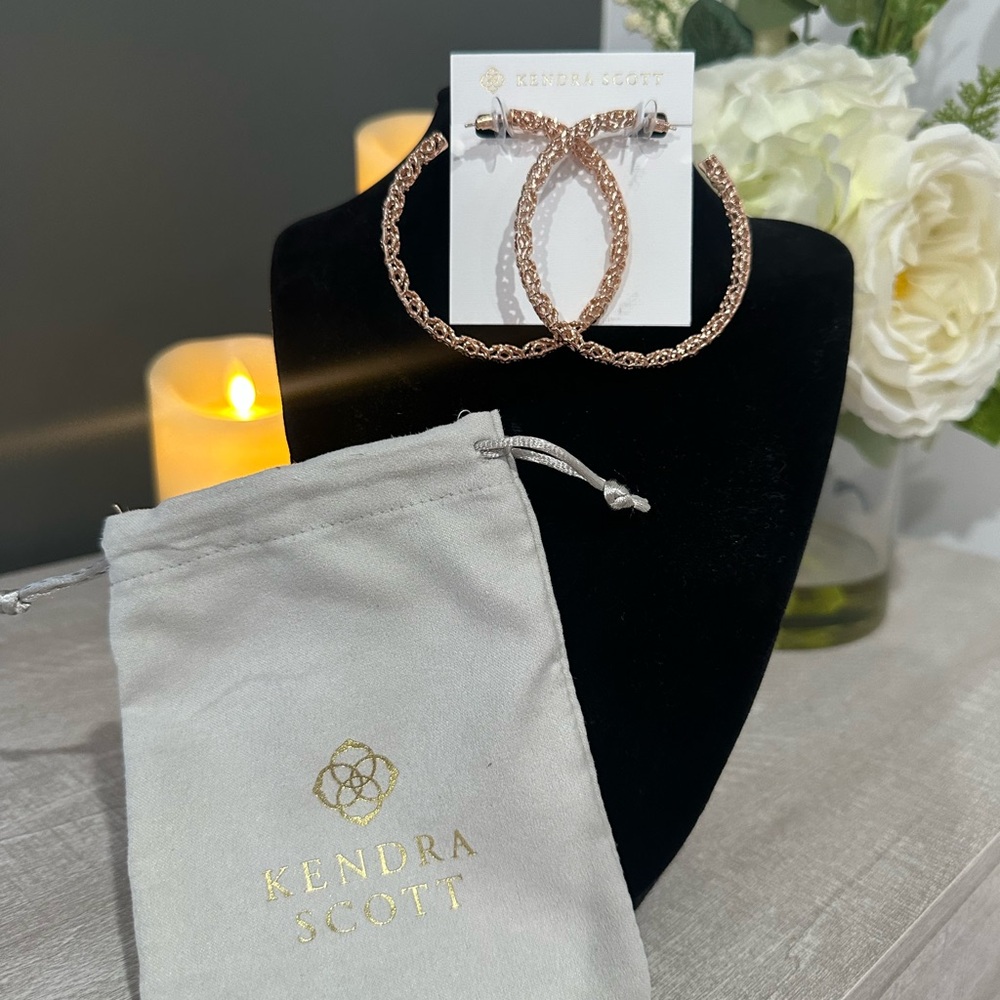Kendra Scott Braided Rose Gold Earrings